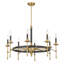  Lustre à 5 lumières Consulation en noir mat et laiton chaud-53939310-53939311