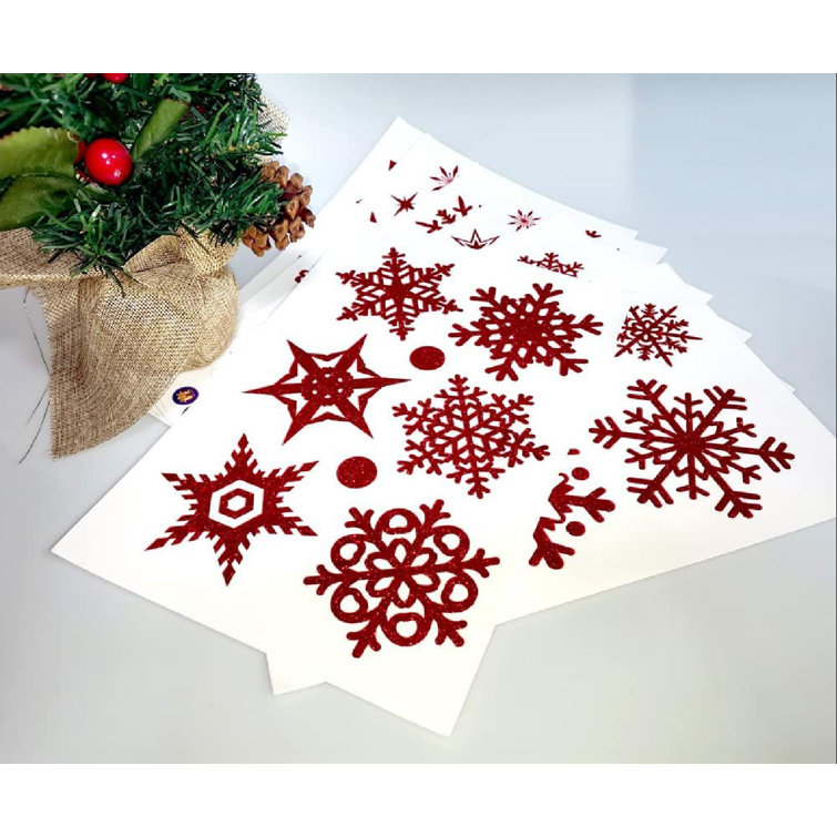 White Polyester Felt Snowflakes for New Year, Christmas Decoration
