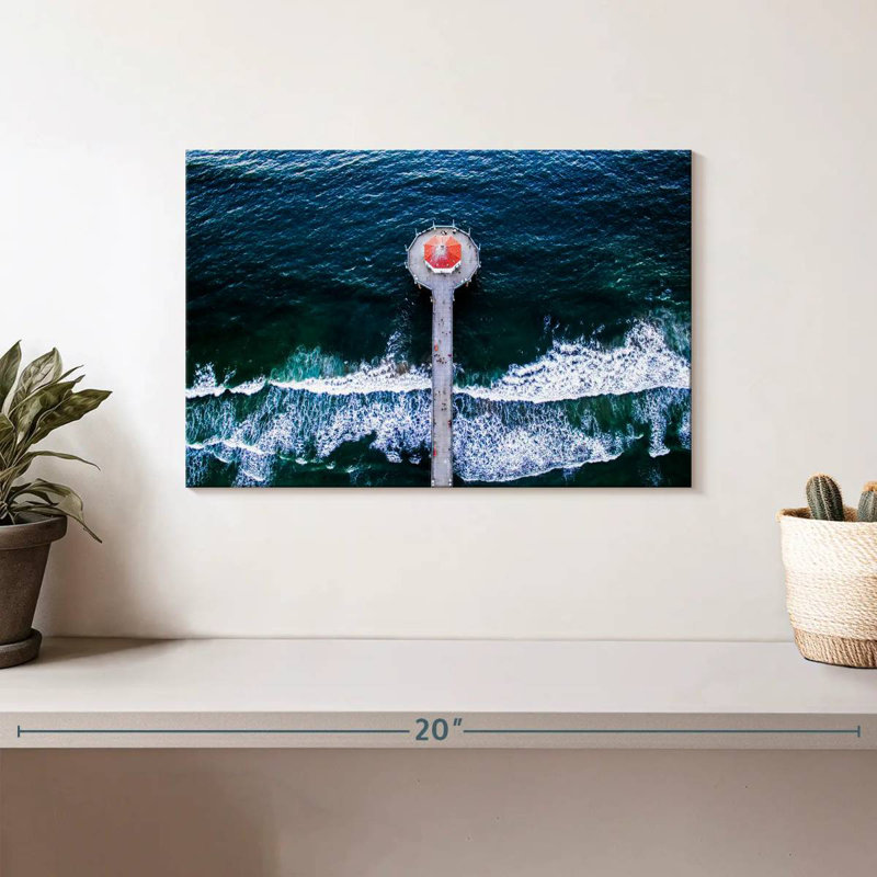 Au-dessus de Manhattan Beach Pier, H 8 po x l 12 po