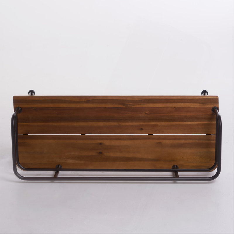 Banc en bois industriel et métal Zion