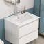 Dessus de meuble-lavabo classique en céramique de 24 po avec trou de robinet pré-percé Hartwick (lavabo seulement)