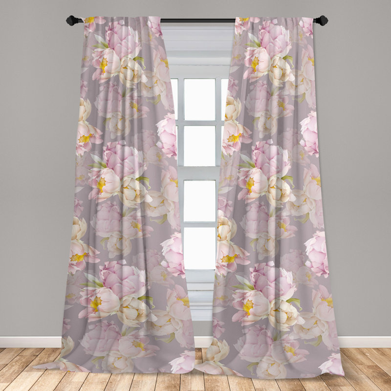 Cohlette Semi Sheer Curtain Pair, 28" W x 63" L