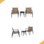 Ensemble de conversation d'extérieur moderne: 2 chaises en rotin PE + table d'appoint en acier et en verre trempé - Durable et élégant