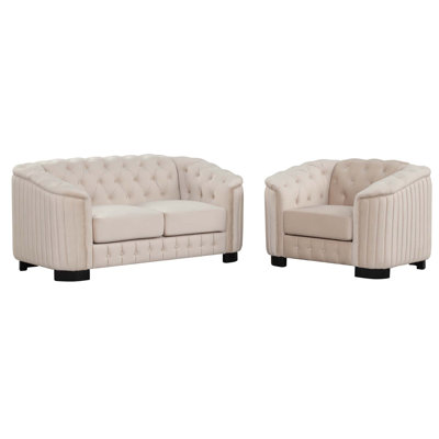 Ensemble de canapés modernes 3 pièces avec pieds en bois d'hévéa, ensembles de canapé rembourrés en velours comprenant un canapé à trois places, une causeuse et une chaise simple pour l'ensemble de salon