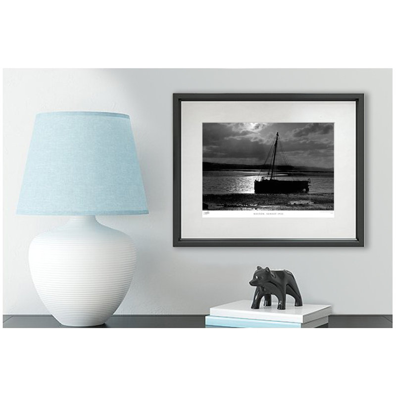 Neston, Sunset 1933 - Single Picture Frame Print, 60cm H x 80cm W x 2.3cm D