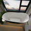 Baignoire autoportante profonde autoportante en acrylique de 59 po J29B