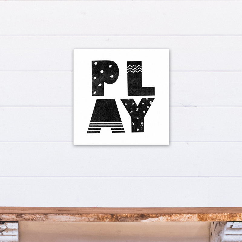 Mackin Play, art encadré, Toile tendue, H 16 po x l 16 po x P 1,25 po