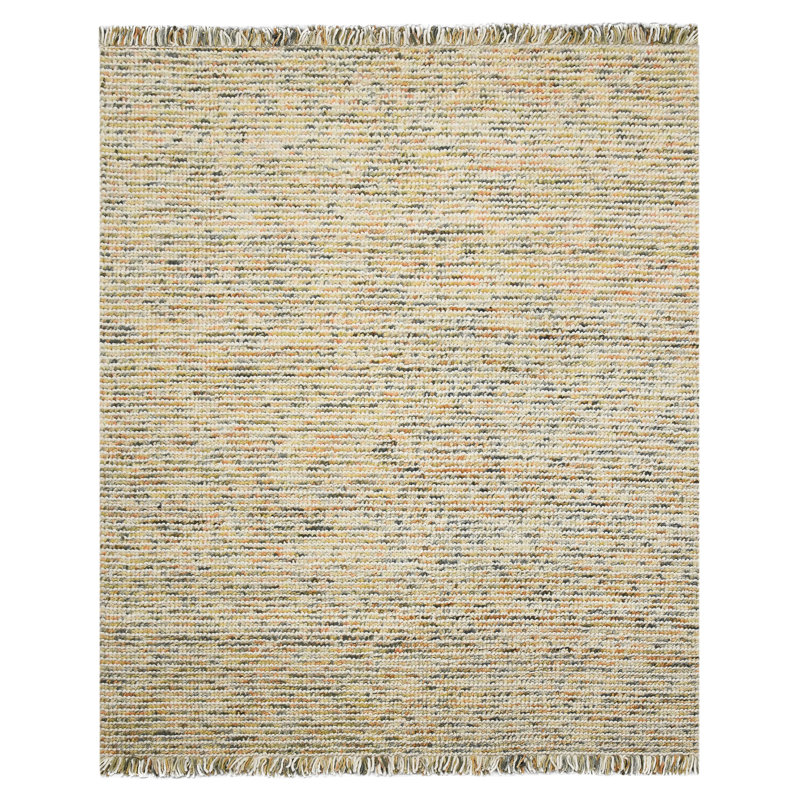 Handmade 5' x 7' Orange Stripe Wool Area Rug