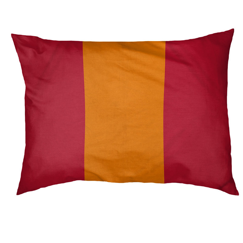 Coussin Houston, Petit (l 28 po x P 18 po x H 6 po), Rouge/orange
