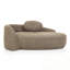Chaise longue avec accoudoirs latéraux et coussin-729261428