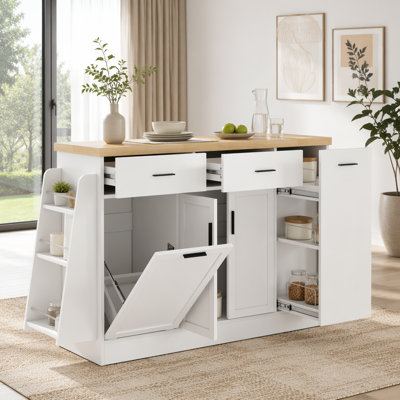 Multi-Functional Storage Sideboard,Kitchen Island Table