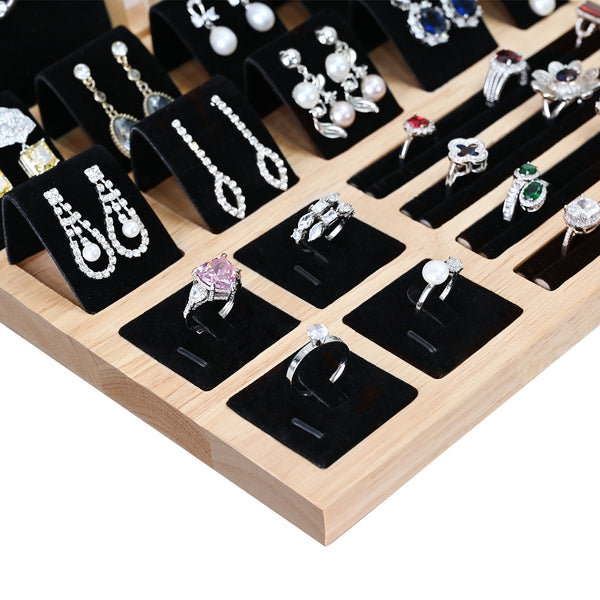 Ensemble de présentoir à bijoux en bois - Polyvalent, Noir, noir, noir, noir