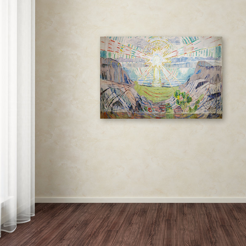 Edvard Munch 'The Sun' Abstract Canvas Art, 27" x 33"
