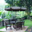 Parasol de marché 104,7 po avec manivelle et contrepoids inclus-394035793