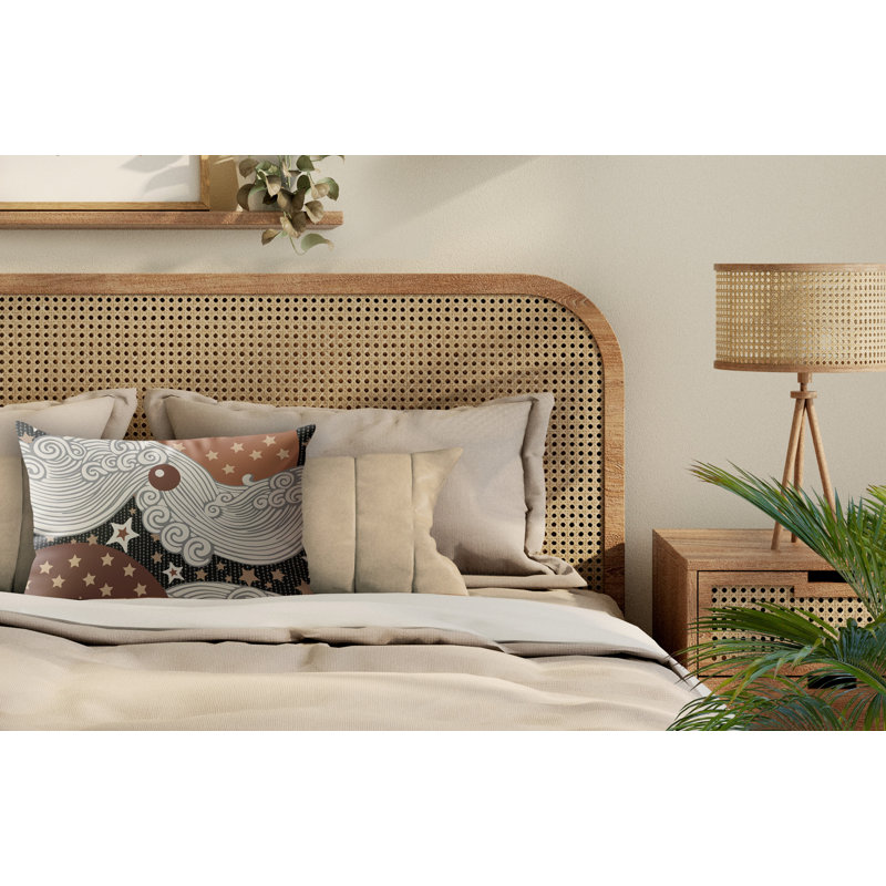 Galaxy Microsuede Rectangular Pillow, Beige/Brown/Gray