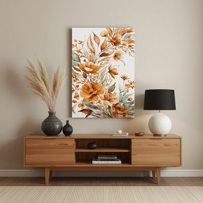 Watercolor Floral 56 Grey Metal Wall Art