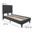 Aluino Panel Button Tufted Upholstered Platform Bed Frame - No Box Spring Required-671736504-671736509