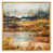 Toile avec cadre flottant or