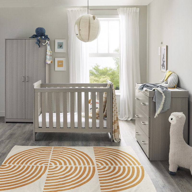 Caro Mini 3-Piece Nursery Furniture Set, Grey Wash
