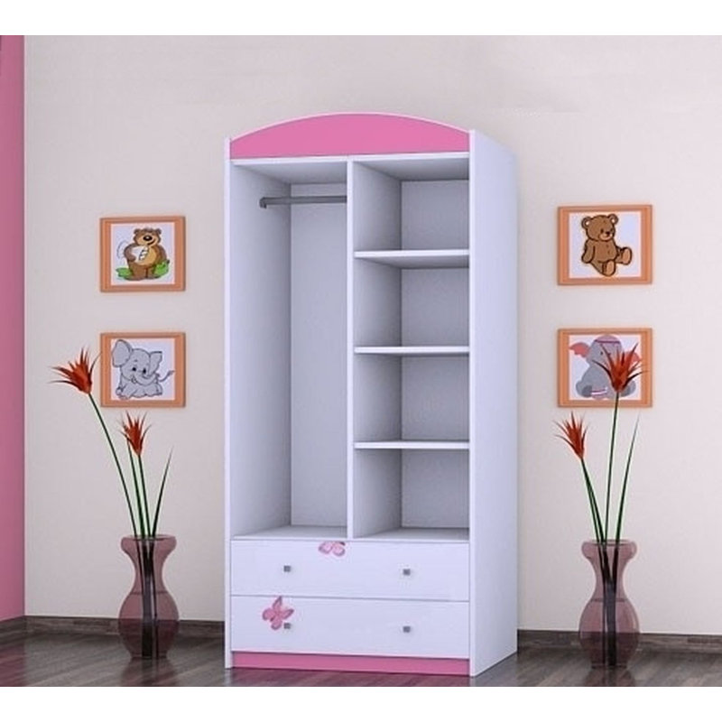 Holton 2 Door Wardrobe, Pink
