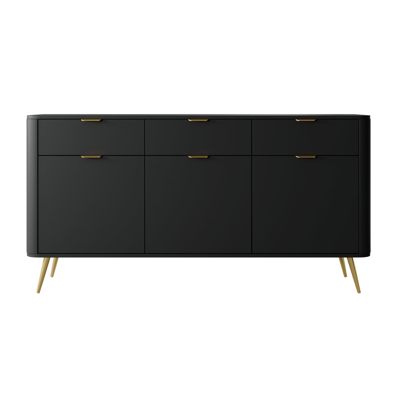 Oval 163.5cm Sideboard, Black