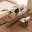 Brun clair + bureaux rectangulaires en bois massif transparent + acrylique-107362656