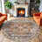 Washable Rugs - Large Boho Rugs for Living Room Stain Resistant Carpet Vintage Tribal Rugs for Bedroom Kitchen Bathroom Non Slip Backing Home Decor Floor Decoration Mat Brick-1886678019