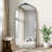 Arch Wood Full Length Mirror Freestanding Mirror Wall Mirror with Carved Design-770898517-770898514
