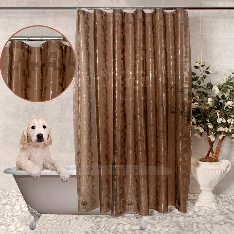 Doublure de rideau de douche PEVA, Brun foncé