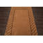 Tapis brun clair en laine crocheté Tiemann