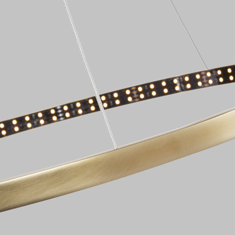 Vellavi 1 - Light LED Chandelier, Nightshade Black, 0.8" H x 24" W x 24" D