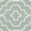 Tapis géométrique en laine / coton tissé à la main Milltown en bleu clair / ivoire-1878288263