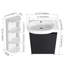 Meuble-lavabo autoportant polyvalent de 23 po avec lavabo et support de rangement, portes à fermeture en douceur-1652443495