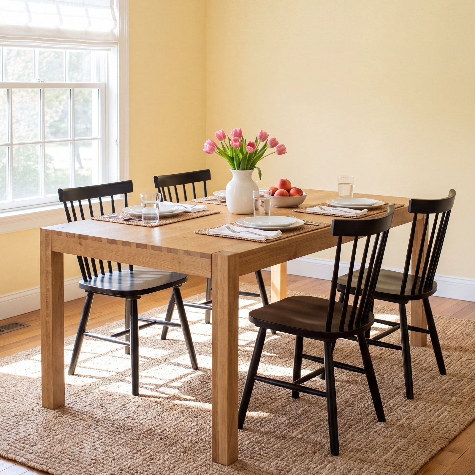 Kenzie Dining Table, Dry Wash Poplar, 30" H x 96" L x 42" W