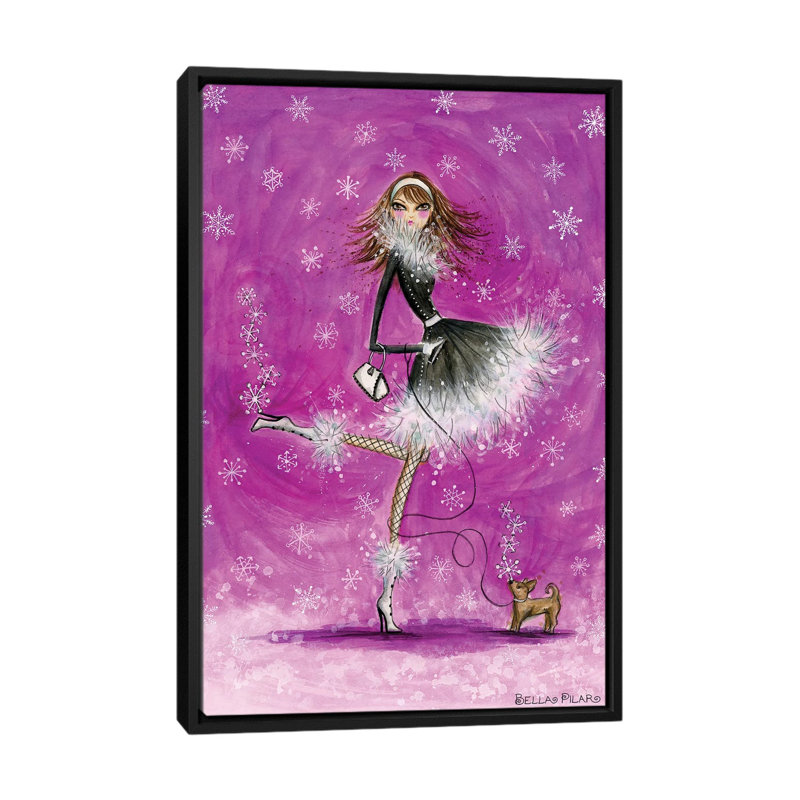 «Bella» par Bella Pilar, reproduction sur toile tendue, H 26 po x l 18 po x P 1,5 po, Toile encadrée noire, Pas de tapis