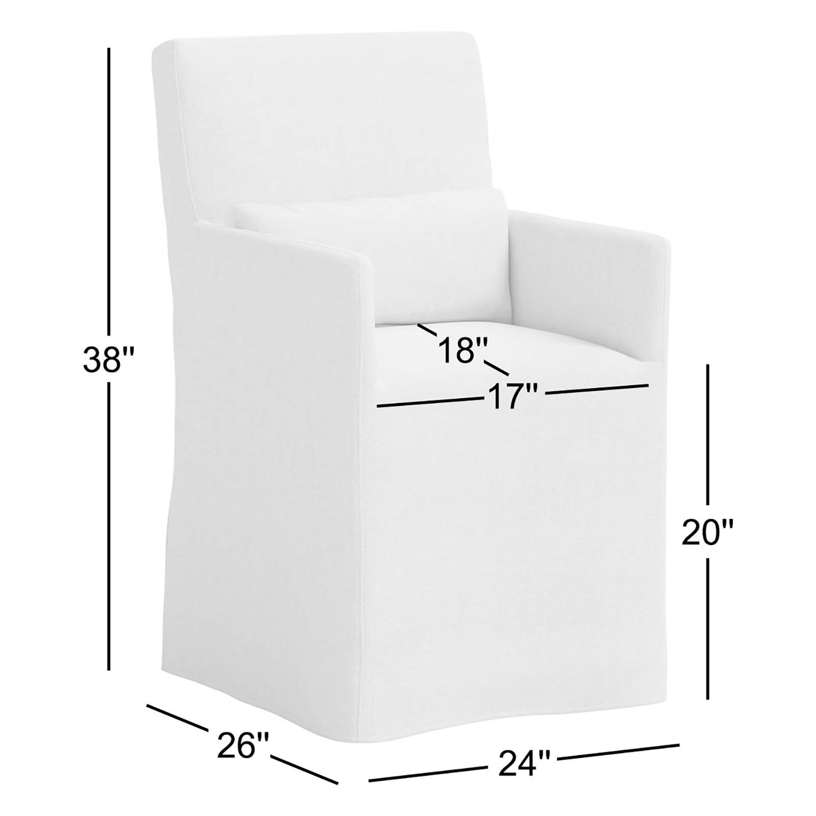 Stoffer Home Lindy Linen Armchair, Relaxed Linen Cream