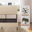 Queen Size Metal Bed Frame  With LED Light & Charging Station & 2-Tier Headboard, No Box Spring Needed-749371878