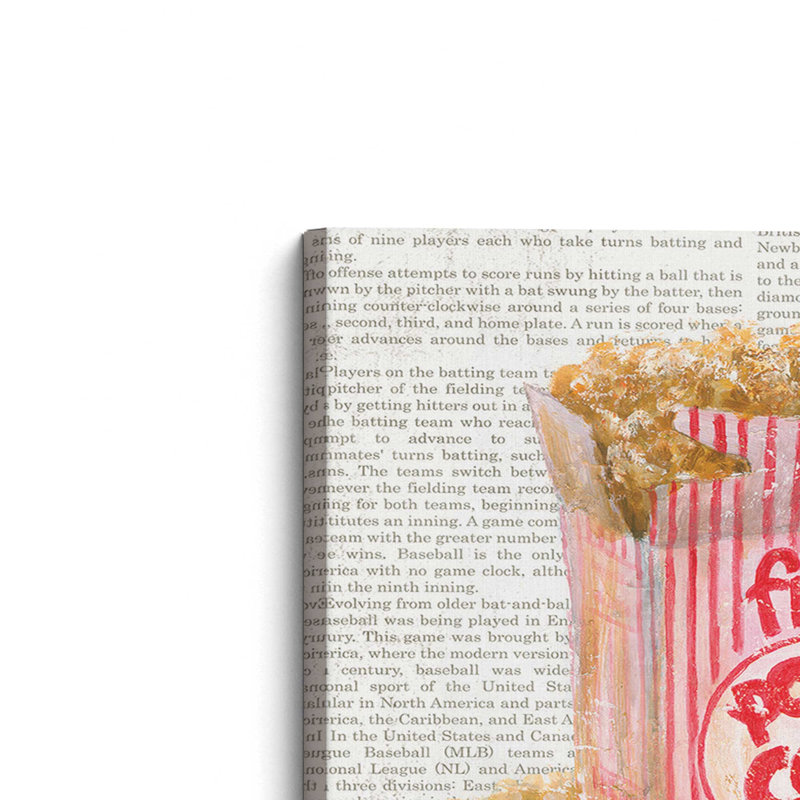 «Popcorn and Baseball» par Masey St. Studios, reproduction d'art, Toile non encadrée, L 24 po x H 18 po, Ne s’applique pas