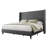 Belo Queen Dark Gray Upholstered Wingback Platform Bed-435998068-435998056