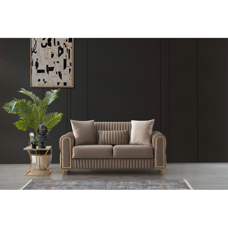 Causeuse convertible en tissu de velours Melody