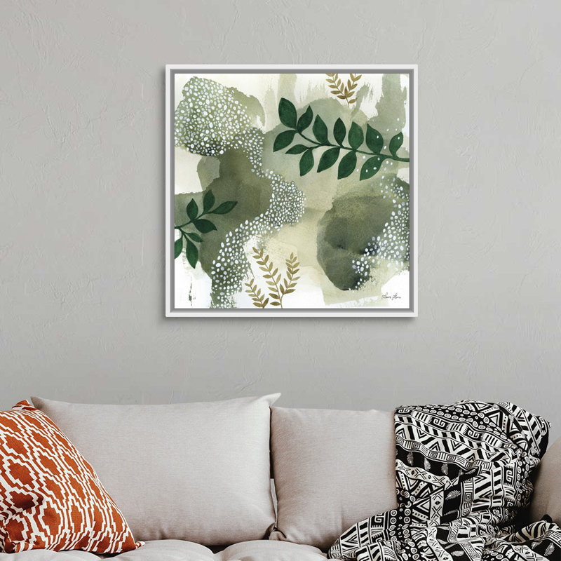 Art mural sur toile Woodland Walk IV, H 32 po x l 32 po, Toile avec cadre blanc