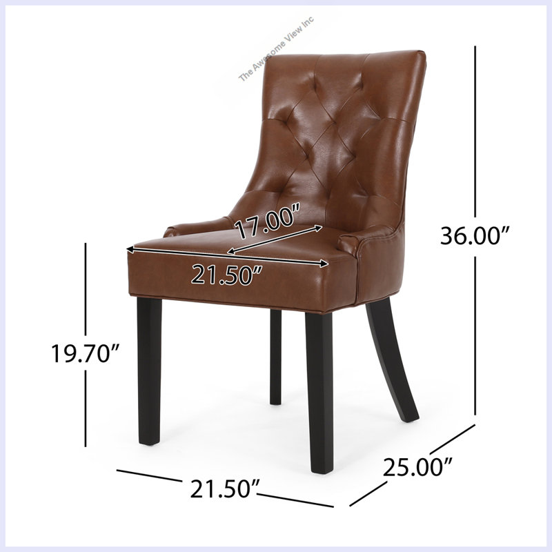 Chaise rembourrée Modern, Marron clair