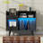 Large Record Player Stand, 350 Vinyl Record Storage Holder with Power Outlet and LED Light-471732377