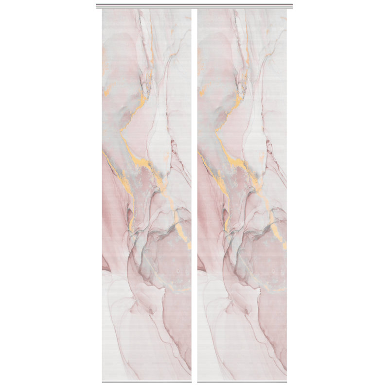 Peebles Semi Sheer Curtain Panel Pair, Rose