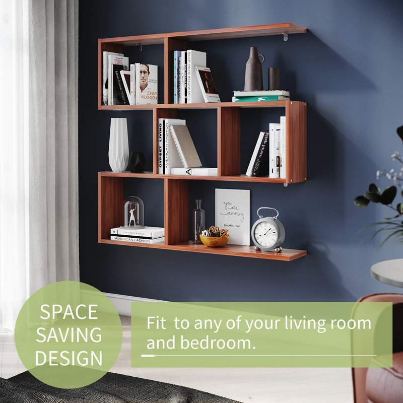 80cm H x 81.5cm W Bookcase, Walnut