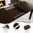 5-Piece Dining Table Set for 4-8 People, Extendable Kitchen Table Set with 2 Benches and 2 Square Stools, Mid-Century Dining Room Table , Saving Space-2014911619