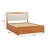 Mid Century Modern Solid Wood Queen Storage Bed With 2 Drawers-1491850536