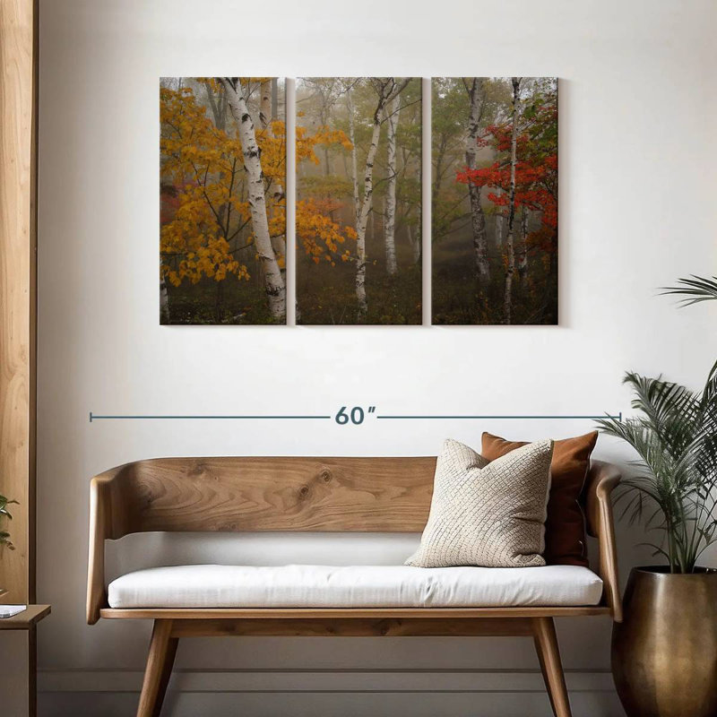 Alvord Autumn Birch Forest, H 28 po x l 45 po
