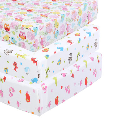 100% Cotton Animal Print Fitted Sheet