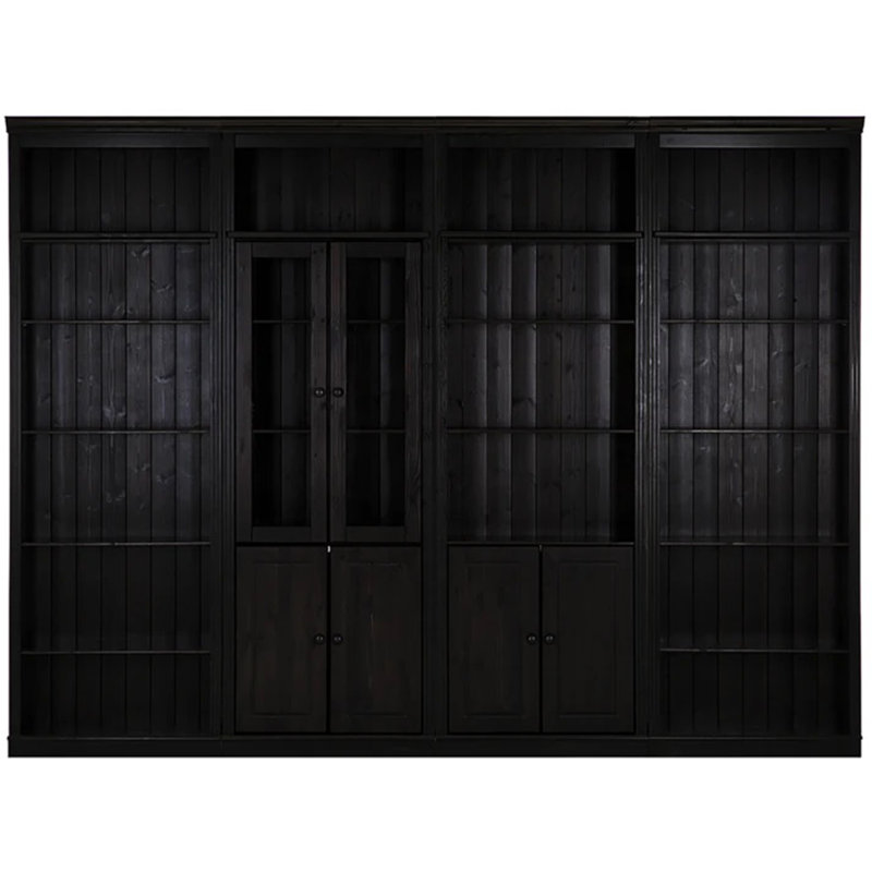 Fieldway 223cm H x 370cm W Bookcase, Black